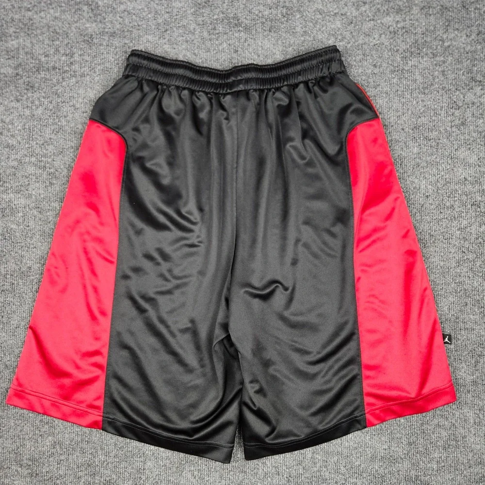 Nike Jordan Basketball Shorts Men's L Black Red Training 277109 Activewear Loose